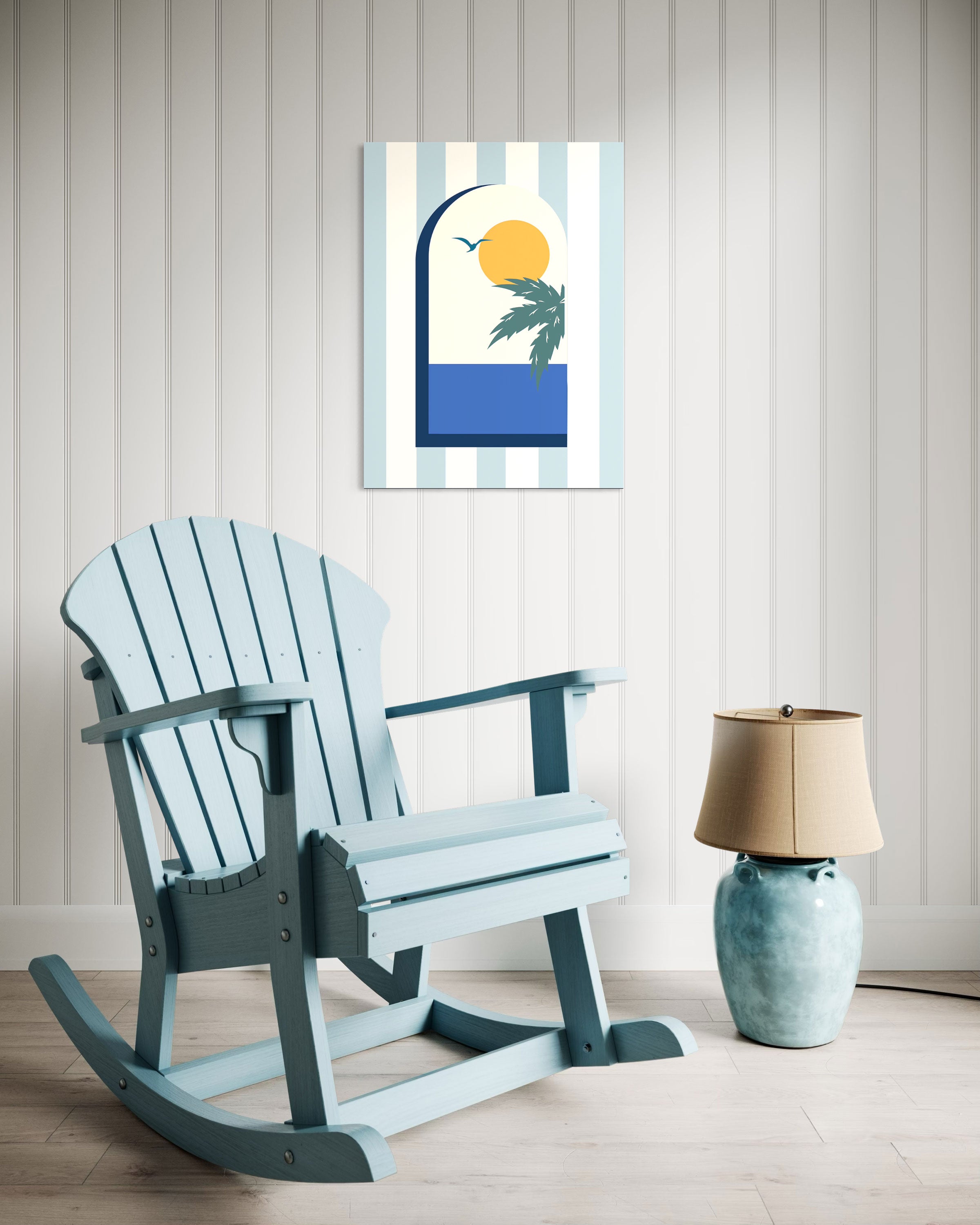 Chambre avec vue - Illustration d'art