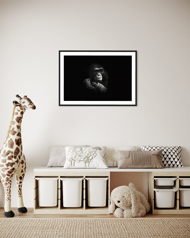 Chimpanzé songeur - Photo d'art