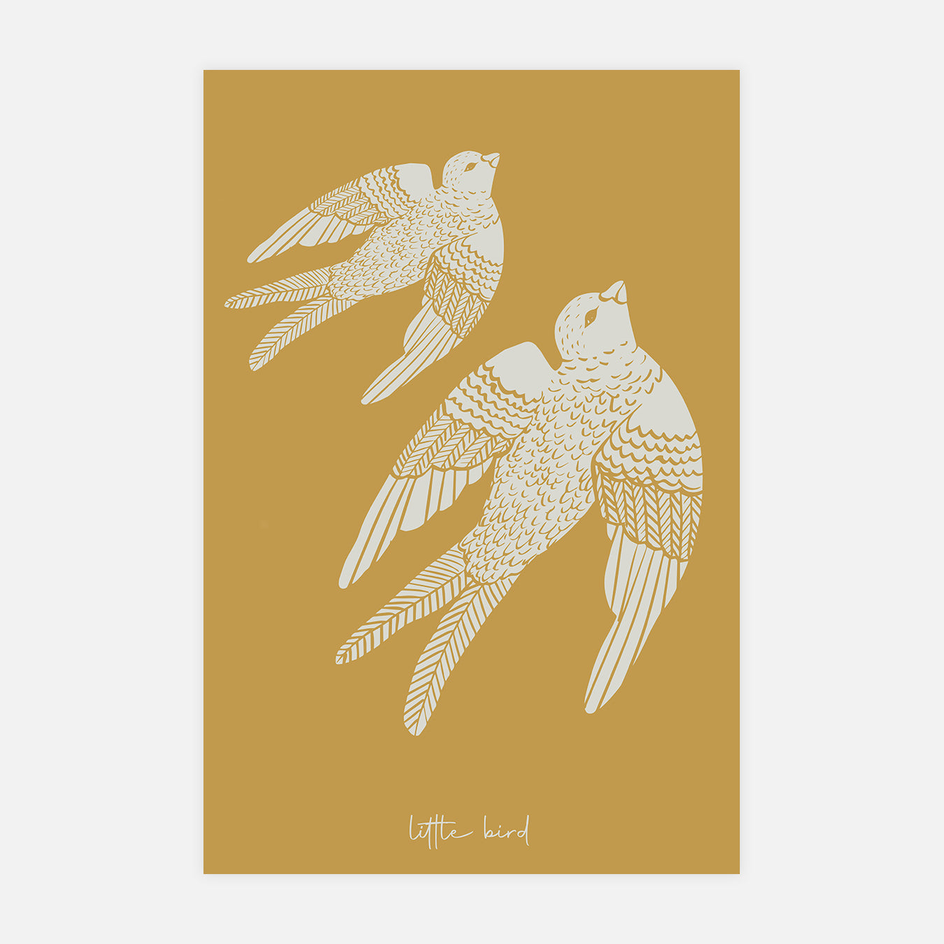 Colombes jaunes - Illustration d'art