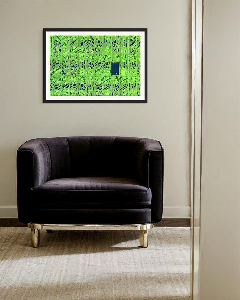 Green Cube - Photo d'art