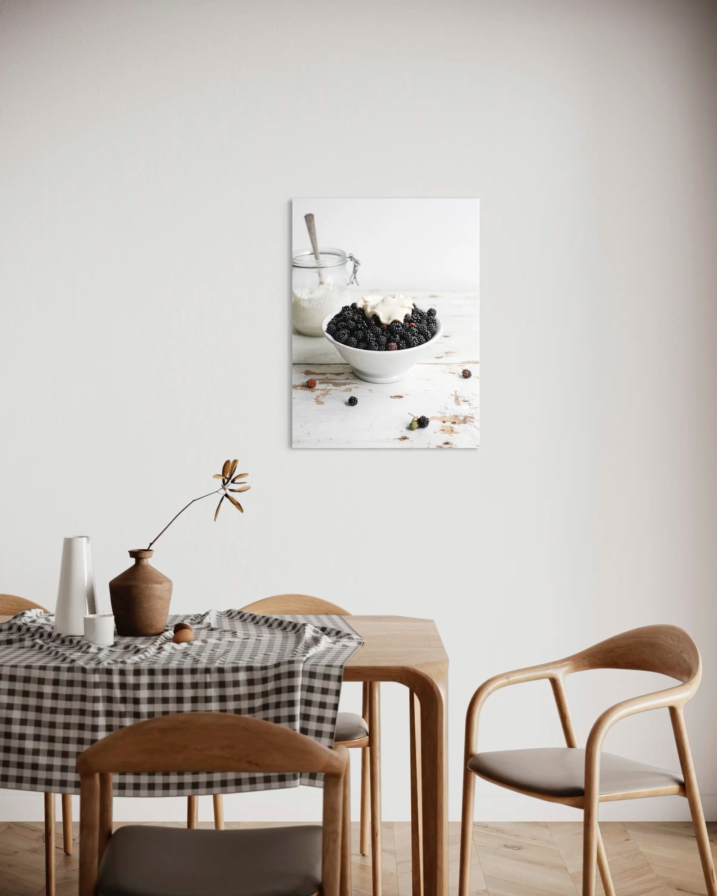 Mûres et crème fraîche - Photo d'art