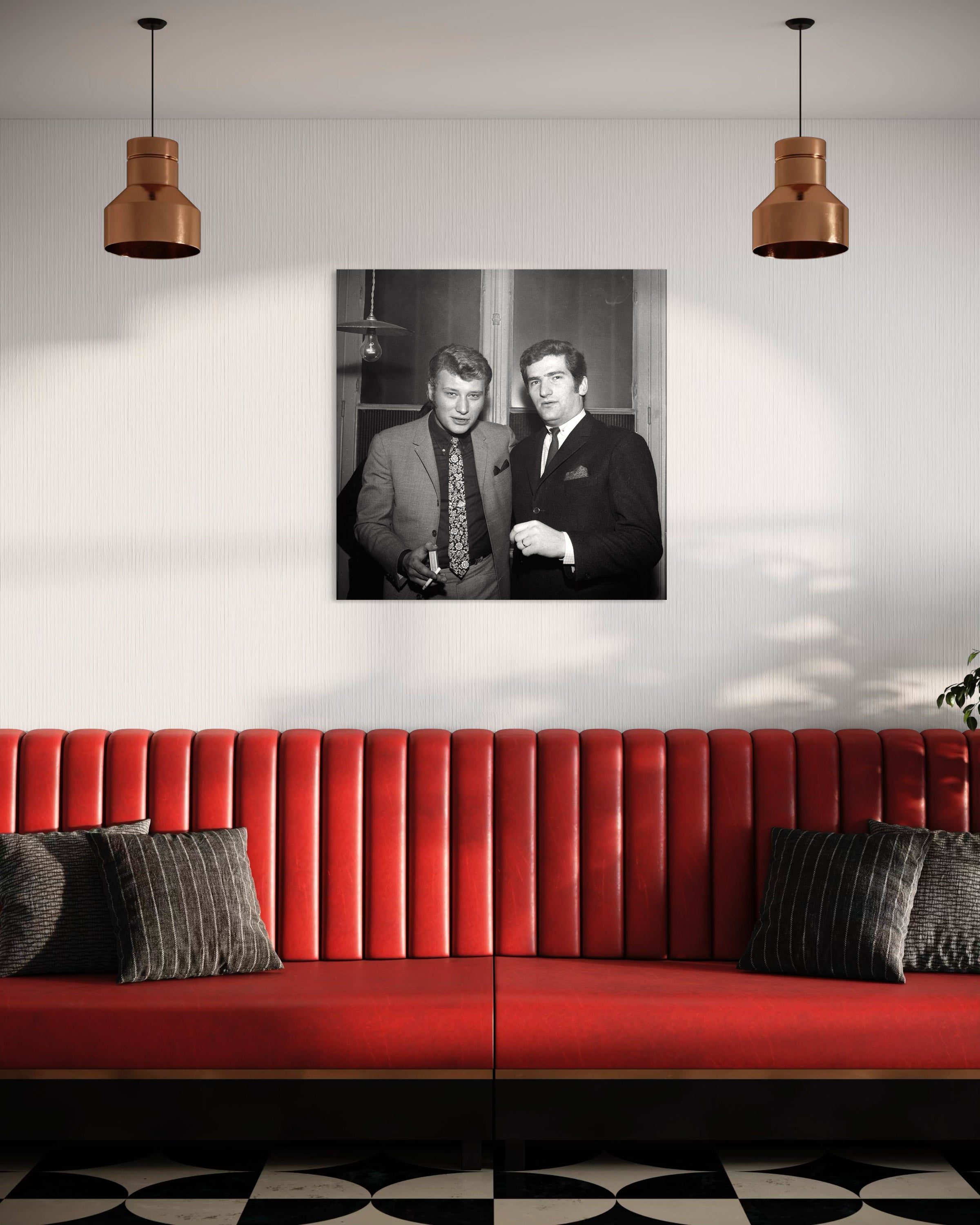 Johnny Hallyday et Eddy Mitchell - Photo d'art