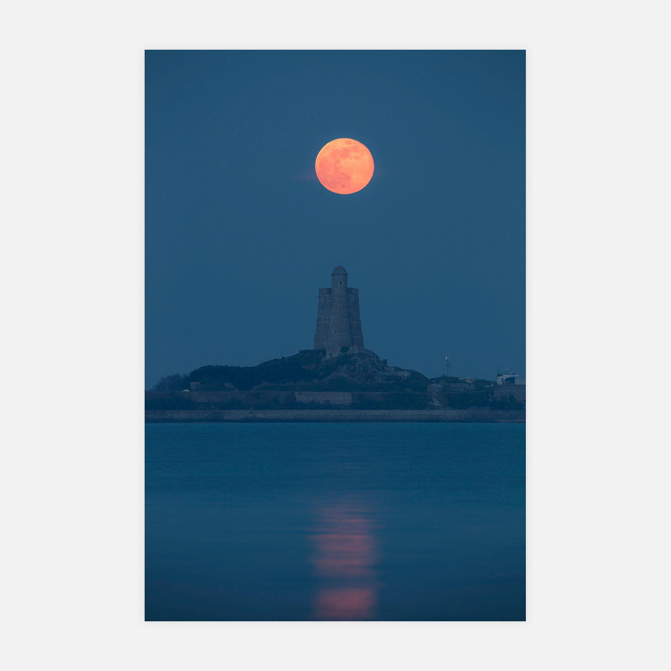 Lever de lune sur la Hougue - Photo d'art