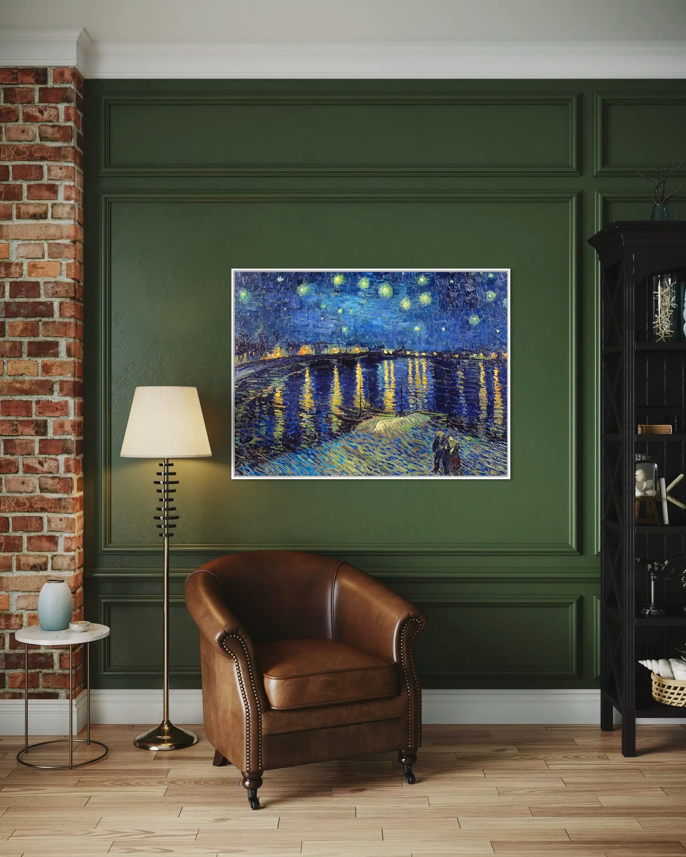 Nuit étoilée sur le Rhône - Peinture d'art