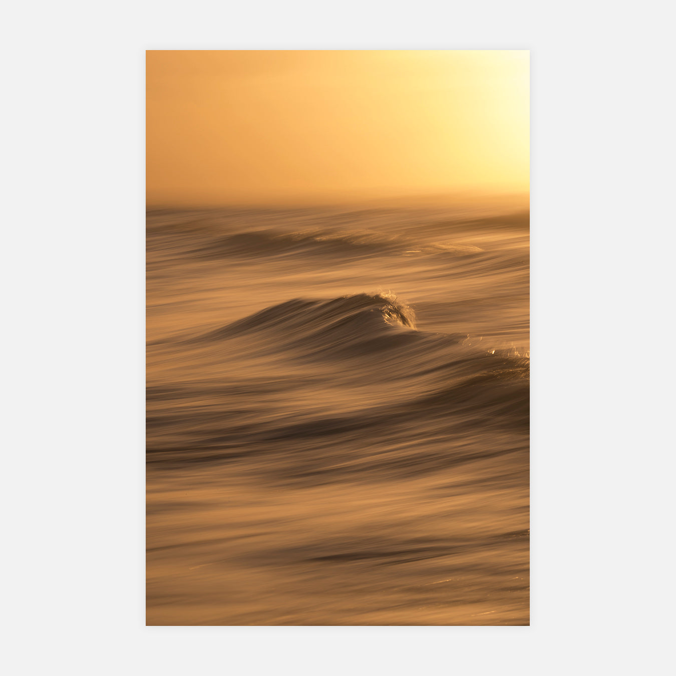 Onde dorée - Photo d'art