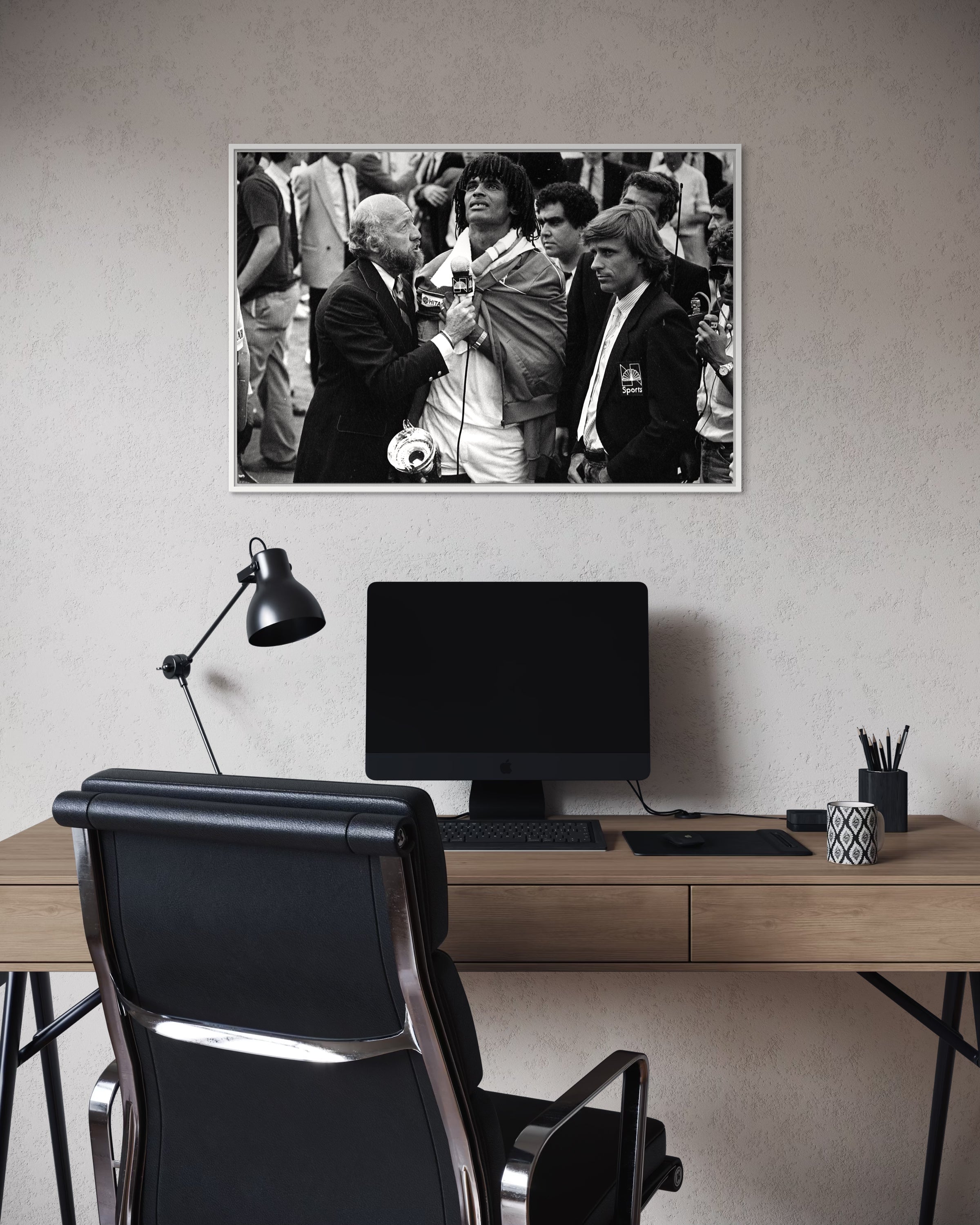 Yannick Noah gagnant de Roland Garros - Photo d'art