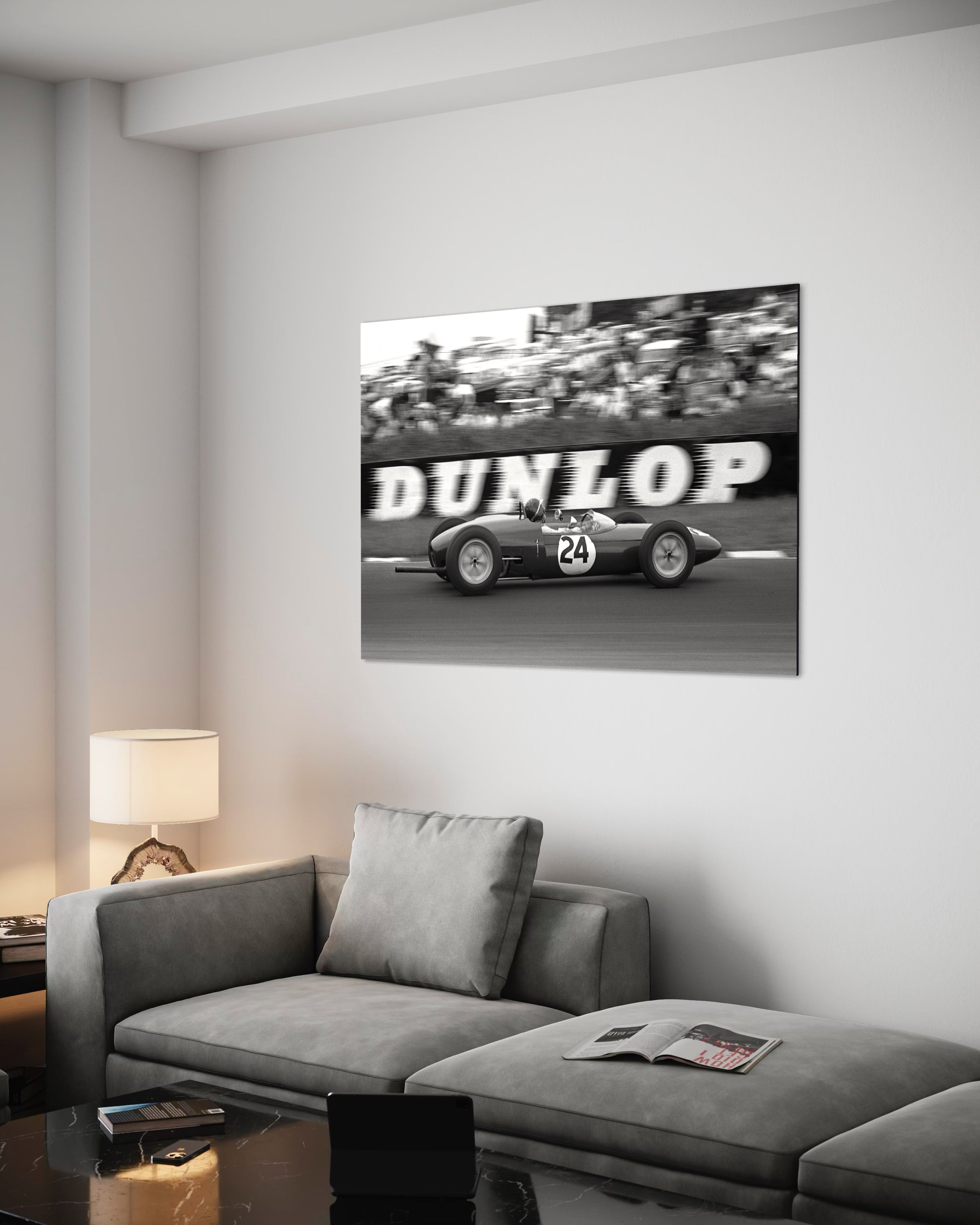 Jim Clark dans une Lotus - Photo d'art