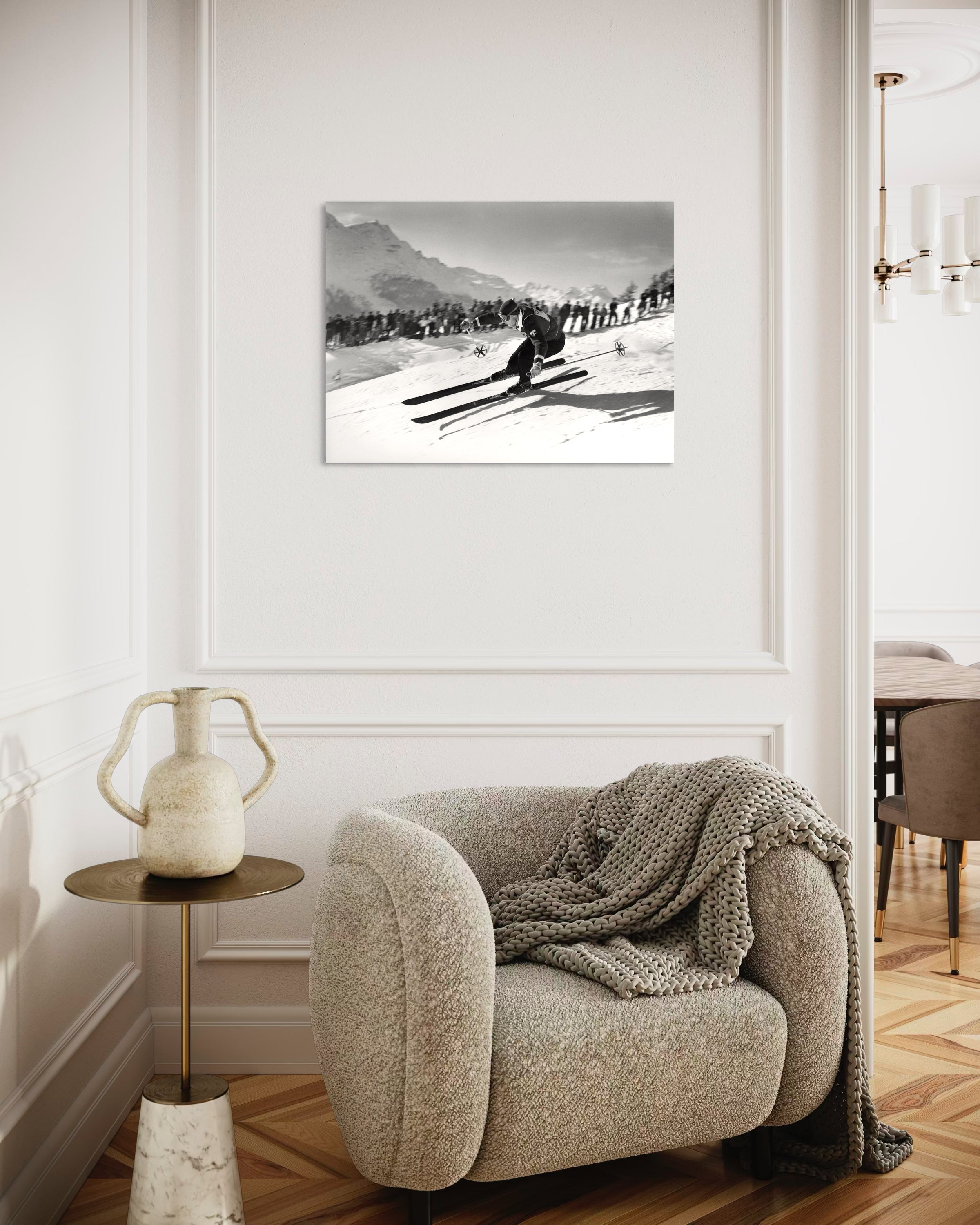 Le skieur Karl Molitor aux Jeux Olympiques d'Hiver - Photo d'art