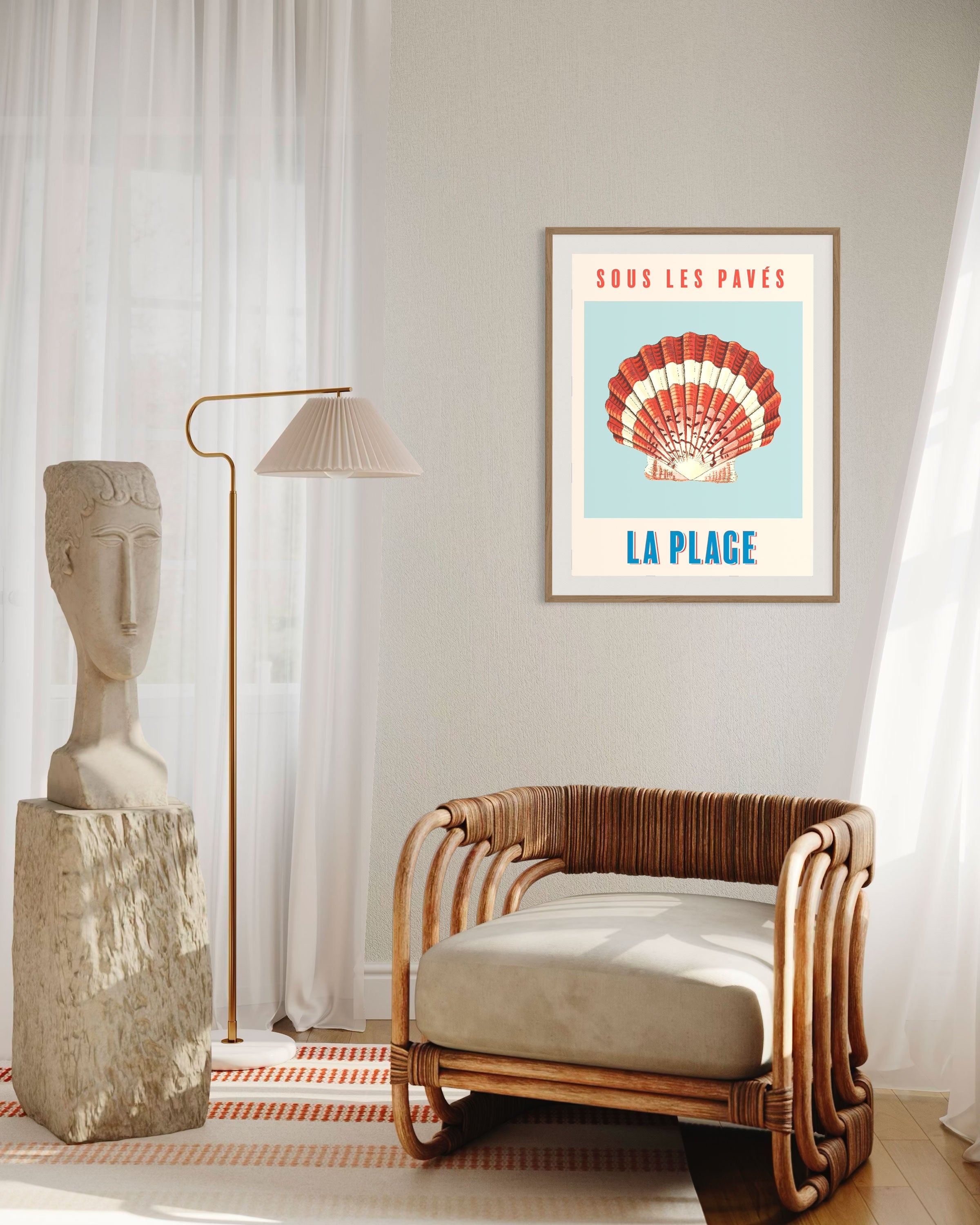 Sous les pavés - Illustration d'art