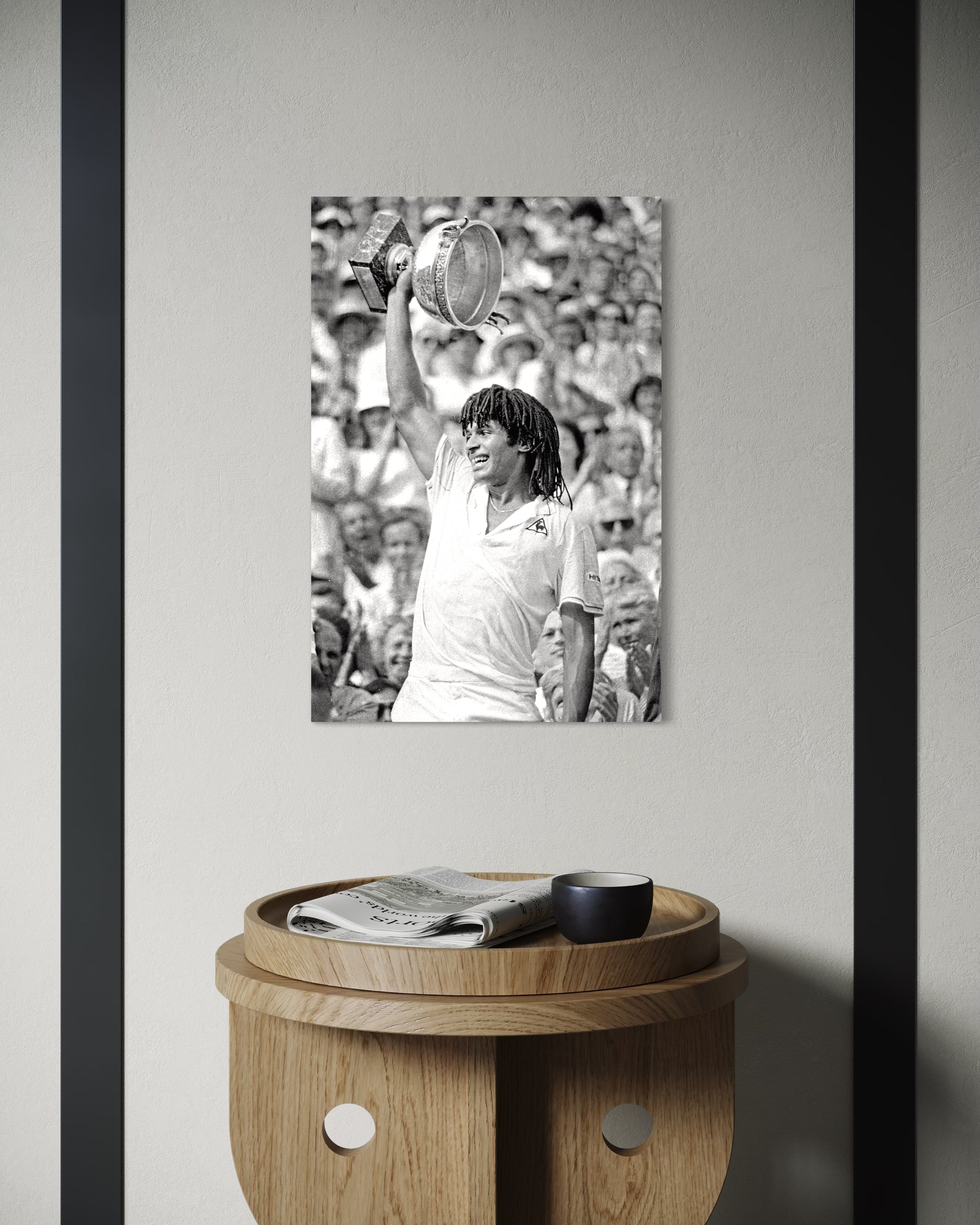 Victoire de Yannick Noah à Roland Garros - Photo d'art