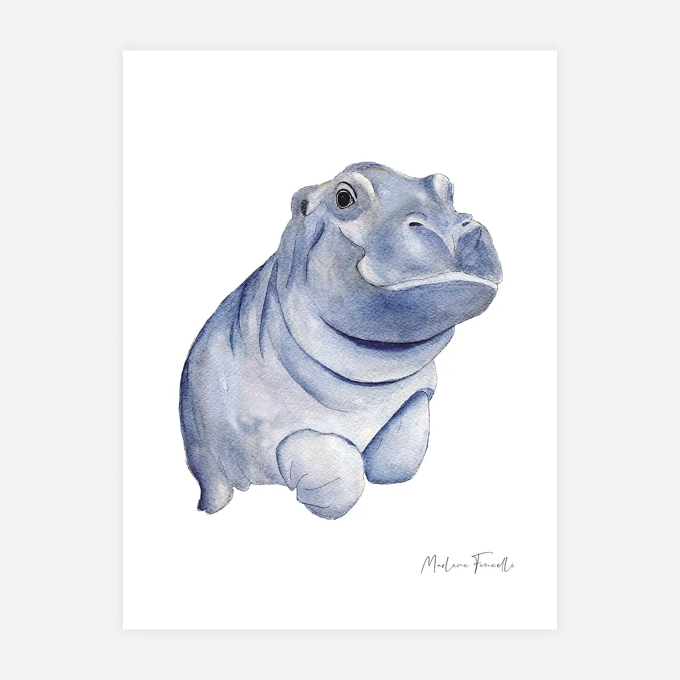 Valer l'hippopotame - Image d'animaux illustrée