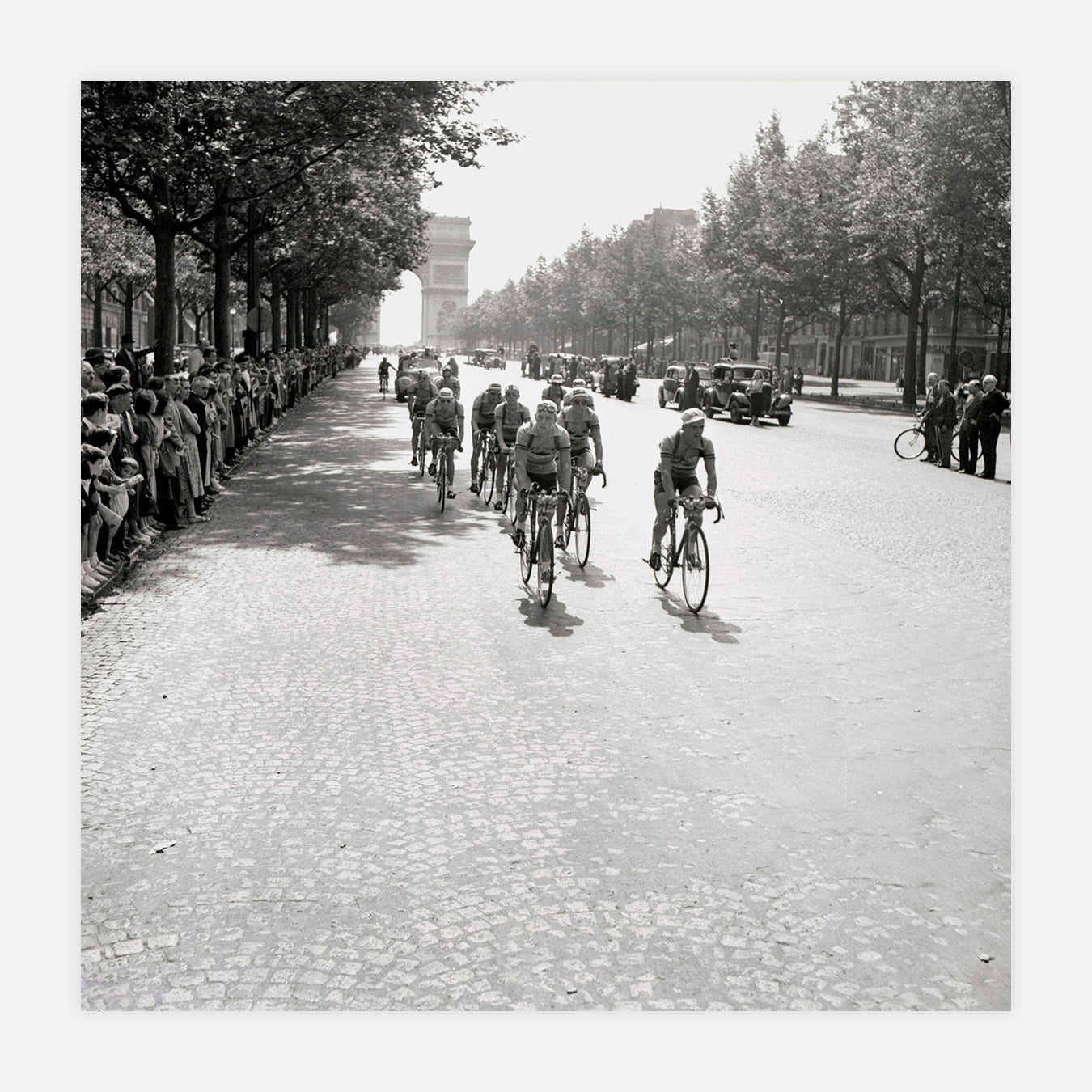 Le Tour de France sur les Champs Elysées - Photo d'art