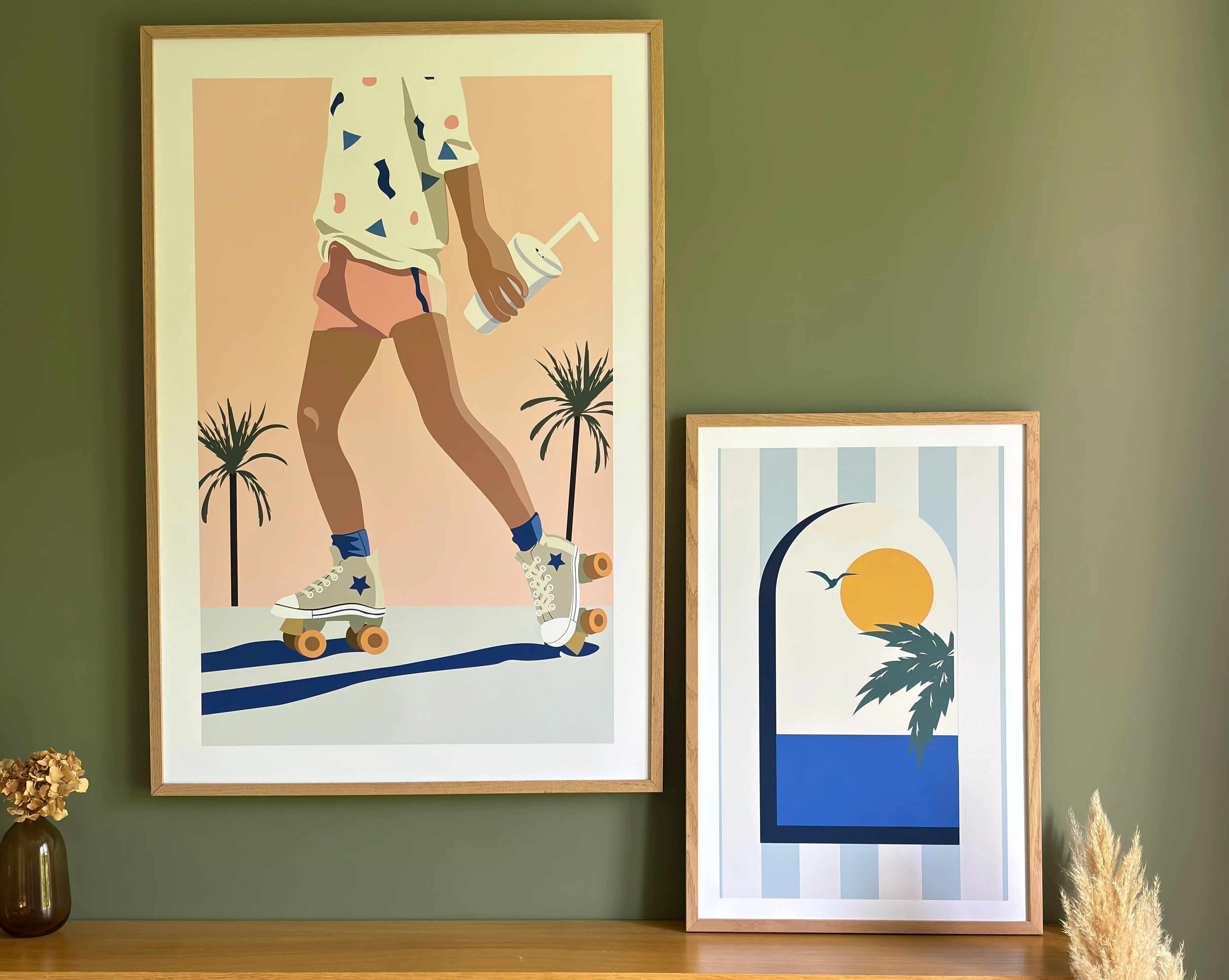 photo d'art avec cadre bois pour la déco intérieure