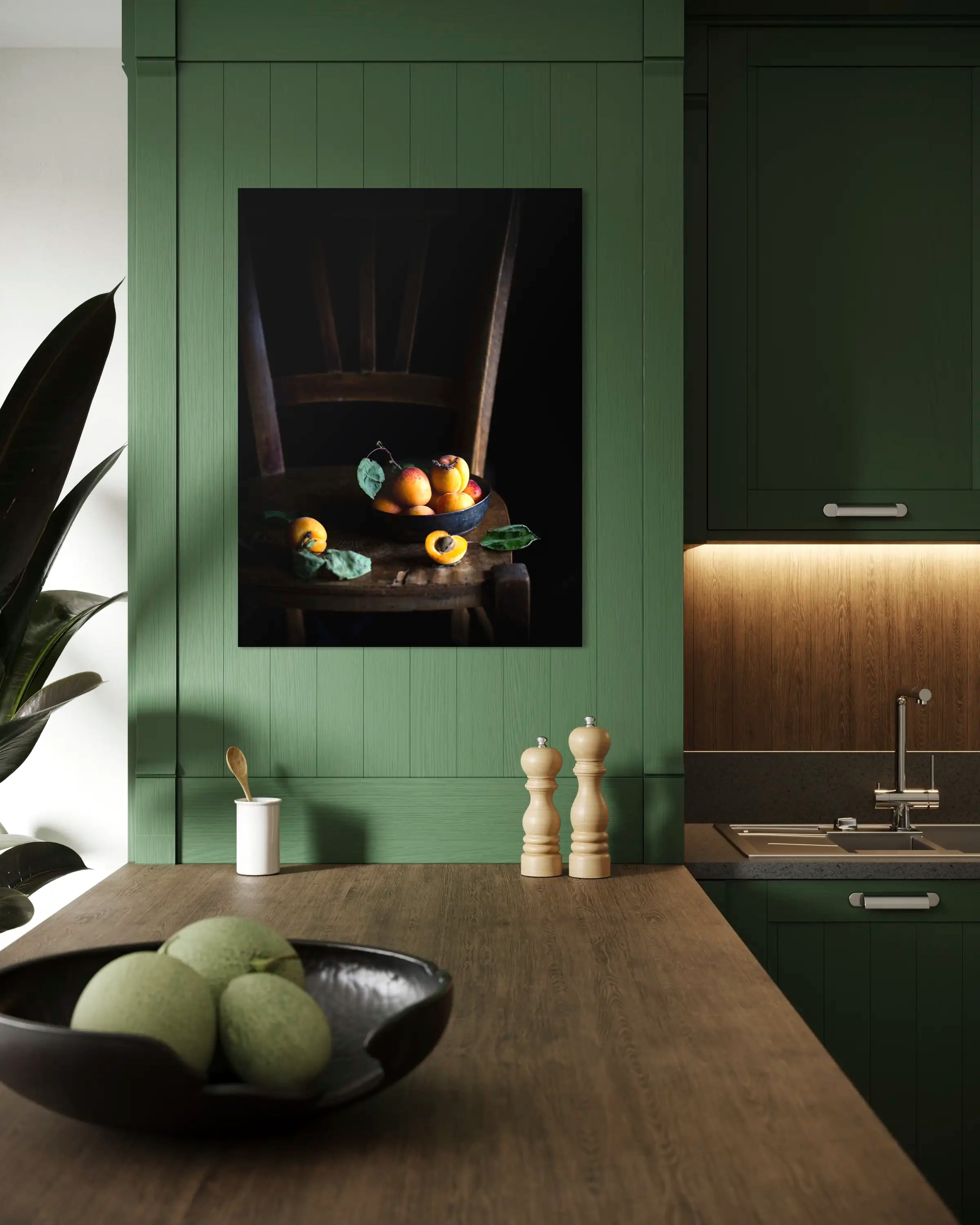 Nature morte abricots - Photo d'art