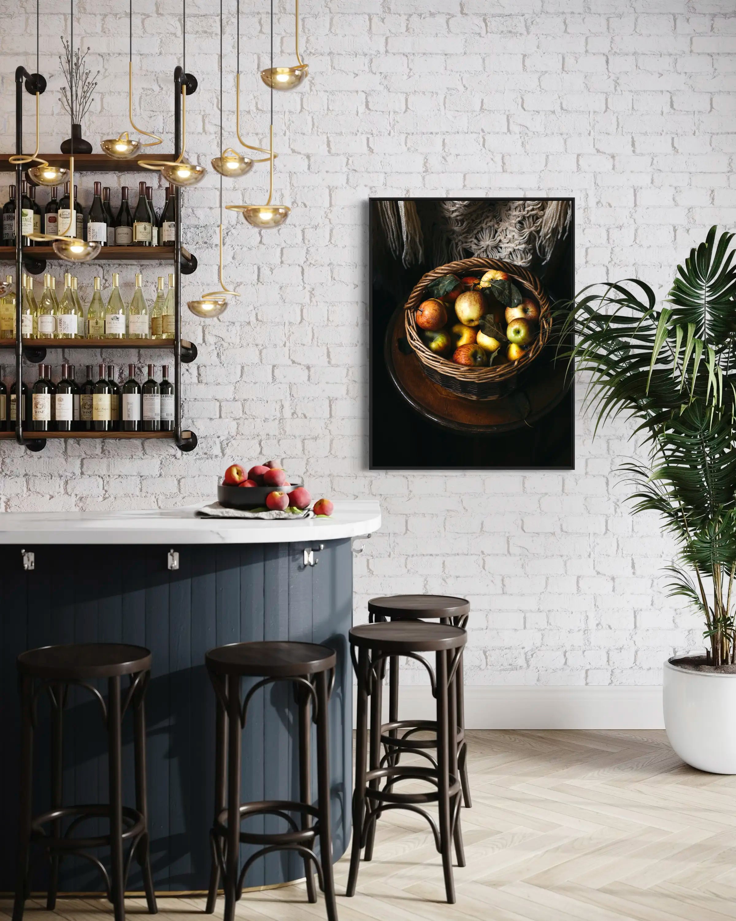 Un beau panier de pommes - Photo d'art