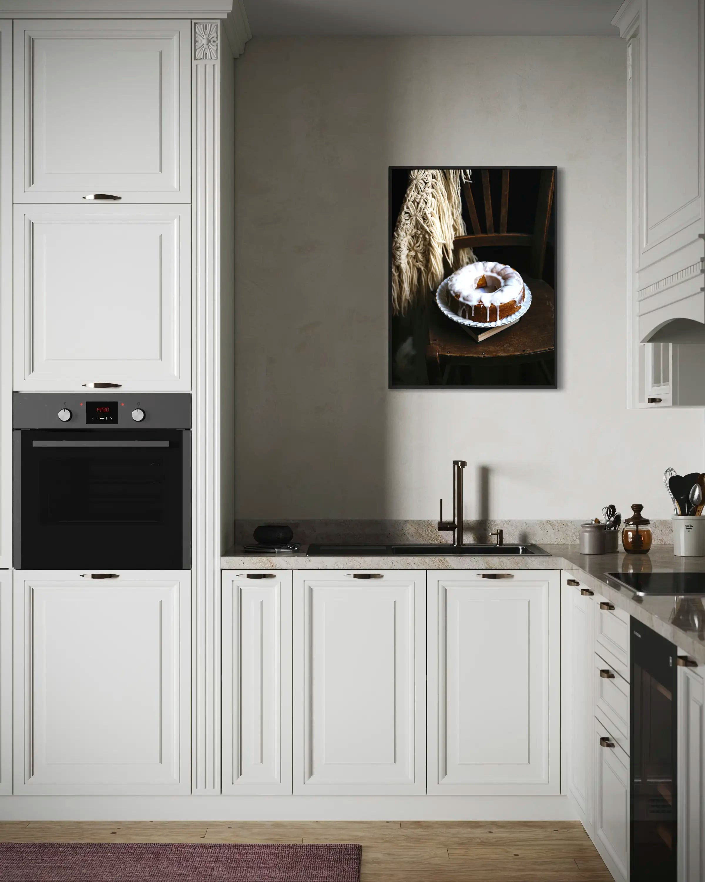 Bundt cake d’hiver sur une chaise - Photo d'art