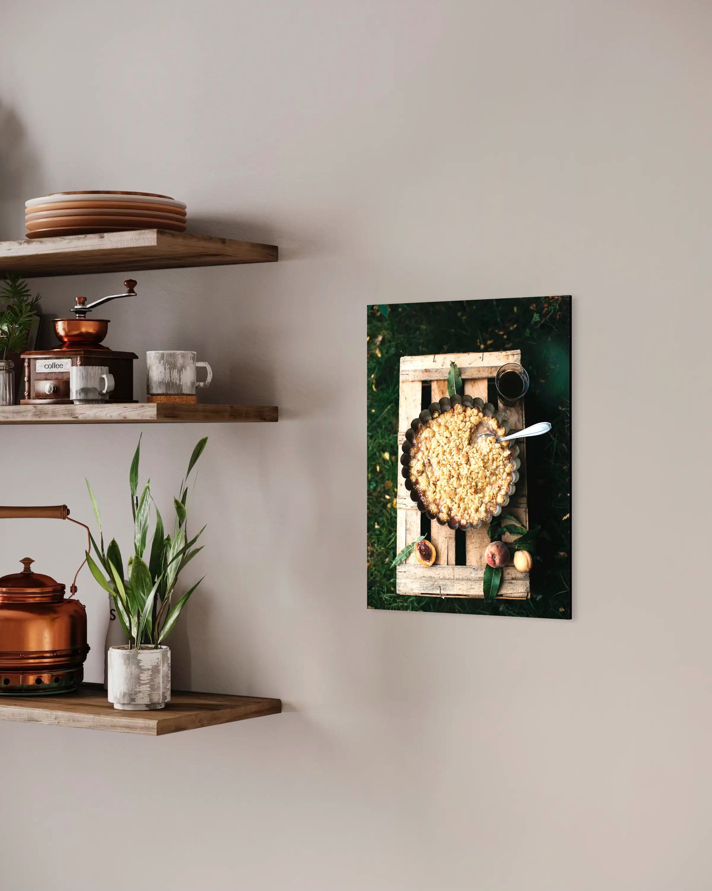 Crumble aux pêches - Photo d'art